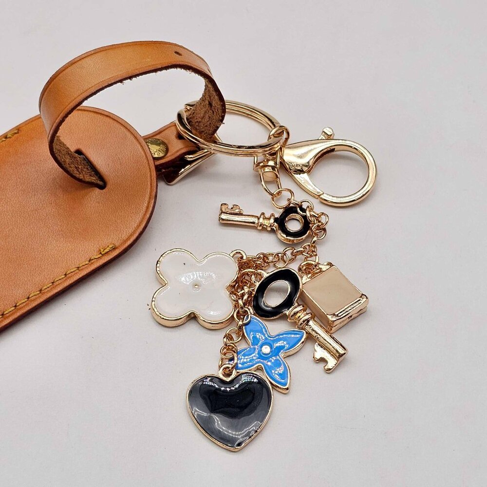 Authentic Louis Vuitton Luggage Tag with Unbranded Keycharm, Keychain - Picture 10 of 11